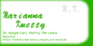 marianna kmetty business card